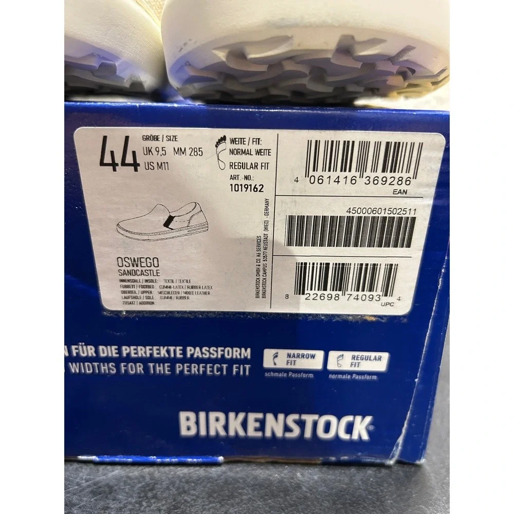 Birkenstock Oswego Textile Suede Sandcastle Beige EU 44 US M11 Mens